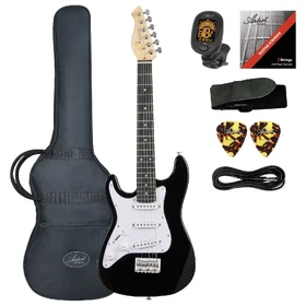 Customer Returned Artist AS34 Black Left Handed 3/4 Size Electric Guitar & Accessories
