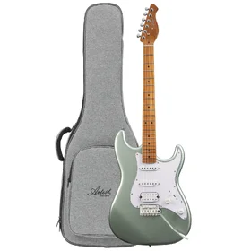 Customer Returned Artist AS20 Metallic Green Electric Guitar w/ HSS Pickups & Padded Bag