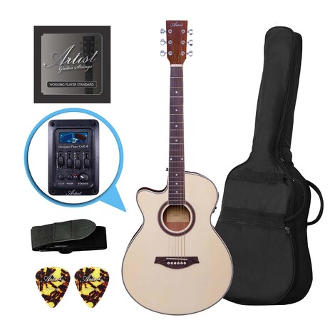 Artist LSPSCEQNTL Left Handed Small Body Acoustic Guitar