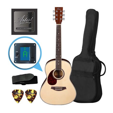 Artist LSP34L 3/4 Left Hand Beginner Acoustic Guitar Pack - Natural