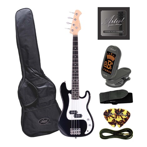 Artist MiniP 3/4 Size PB Style Electric Bass Guitar + Accessories