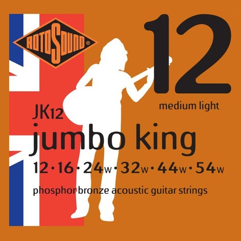 Rotosound JK12 Jumbo King Phosphor Bronze Acoustic Guitar Strings 12-54