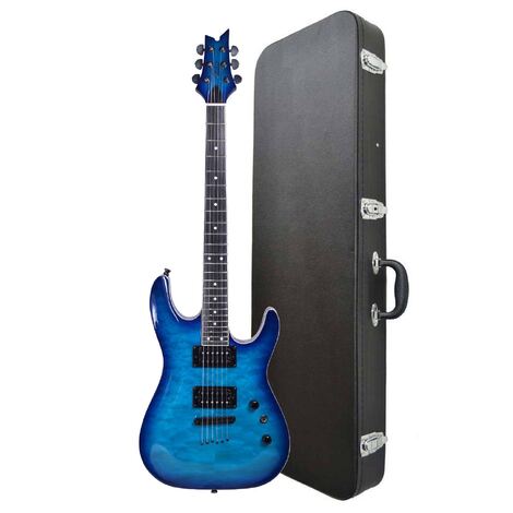 Artist GNOSIS6 Blue Cloud Super ST Style Electric Guitar + Black Case
