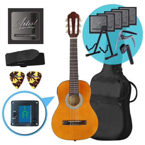 Artist CL14AM 1/4 Size Classical Guitar Ultimate Pack