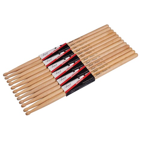 Artist DSM7A Maple Drumsticks with Wooden Tips 6 Pack