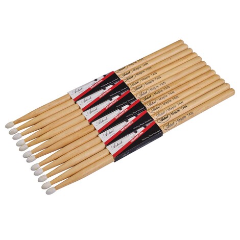 Artist DSM7AN Maple Drumsticks with Nylon Tips 6 Pairs