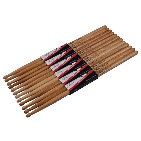 Artist DSO7A Oak Drumsticks with Wooden Tips 6 Pairs