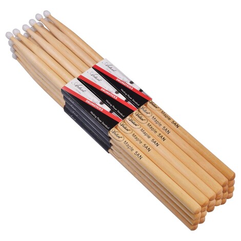 Artist DSM5AN Maple Drumsticks with Nylon Tips 12 Pairs