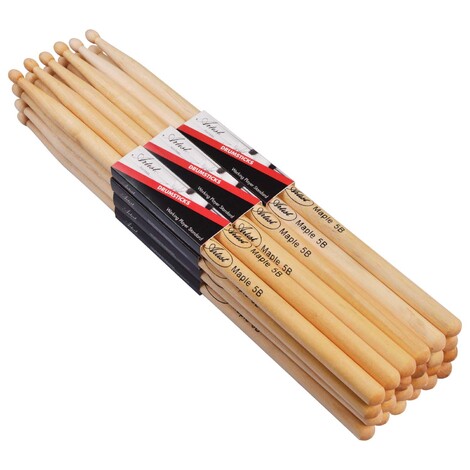 Artist DSM5B Maple Drumsticks with Wooden Tips 12 Pairs