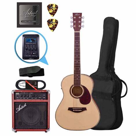 Artist LSP34EQ 3/4 Beginner Acoustic Pack with EQ + AC20 Amp and Lead