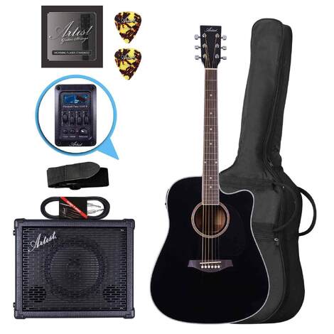 Artist LSPCEQBK Acoustic Electric Pack with EQ + BSK20 Amp and Lead