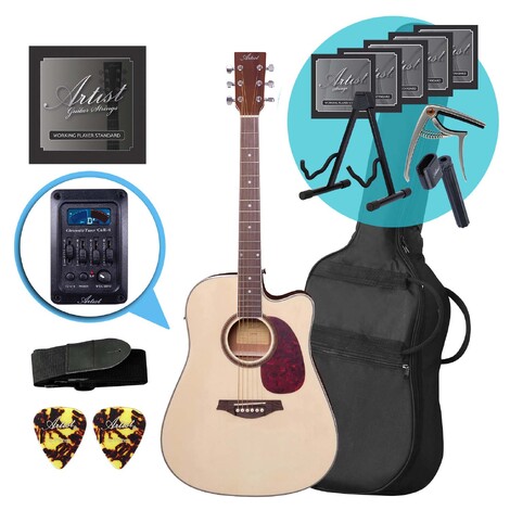 Artist LSPCEQNT Acoustic Electric Guitar with EQ Ultimate Pack