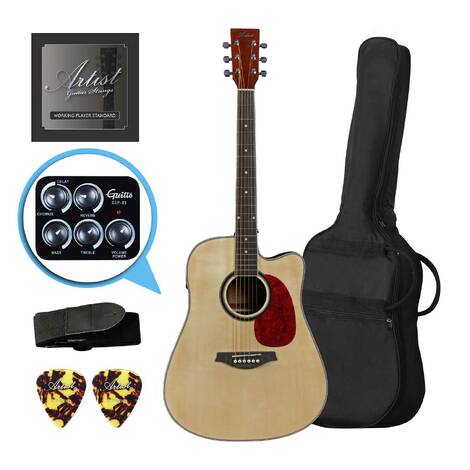 Artist LSPFXNT Acoustic-Electric Guitar w/ FX and speaker