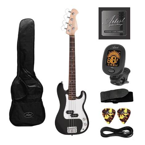 Artist MiniB 3/4 Size Electric Bass Guitar + Accessories