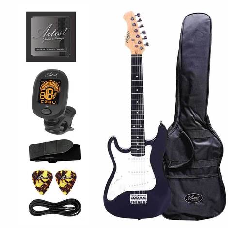 Artist MiniG Left Handed 3/4 Sized Small Body Electric Guitar with Accessories